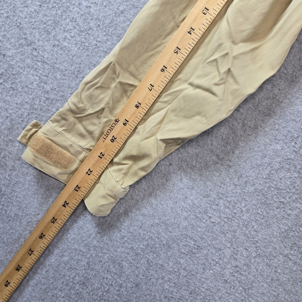 Vintage Lauren Ralph Lauren Jacket Womens M Beige Cotton Twill Military Zip - Picture 13 of 16